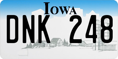 IA license plate DNK248