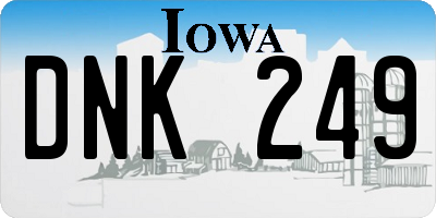 IA license plate DNK249