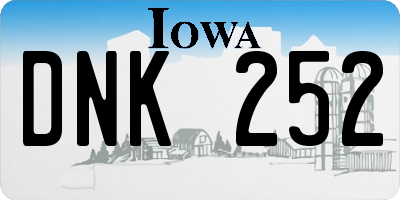 IA license plate DNK252