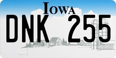 IA license plate DNK255