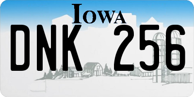 IA license plate DNK256