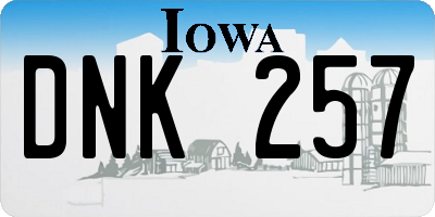 IA license plate DNK257
