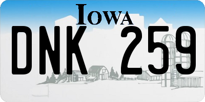 IA license plate DNK259