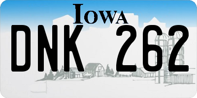 IA license plate DNK262
