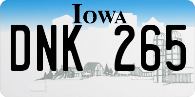 IA license plate DNK265
