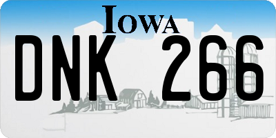 IA license plate DNK266