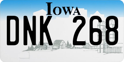 IA license plate DNK268