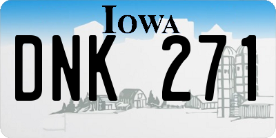 IA license plate DNK271