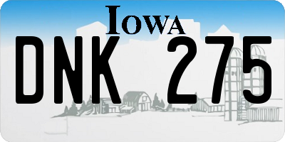 IA license plate DNK275
