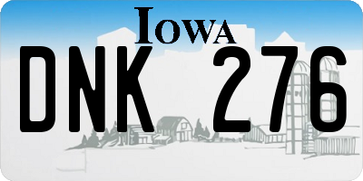 IA license plate DNK276