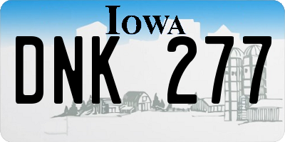 IA license plate DNK277