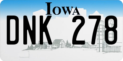 IA license plate DNK278