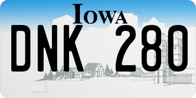 IA license plate DNK280