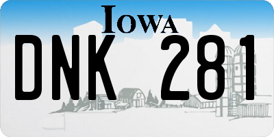 IA license plate DNK281
