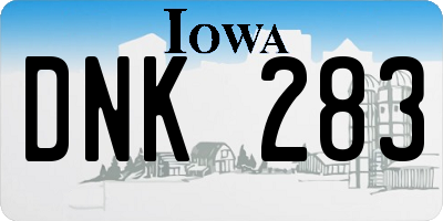 IA license plate DNK283