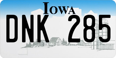 IA license plate DNK285
