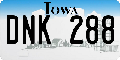 IA license plate DNK288