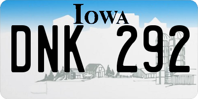 IA license plate DNK292