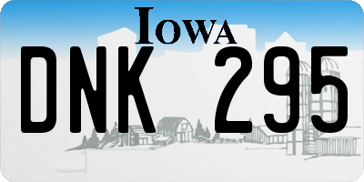 IA license plate DNK295