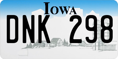 IA license plate DNK298