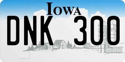 IA license plate DNK300