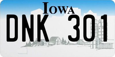 IA license plate DNK301