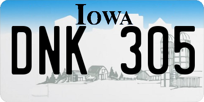 IA license plate DNK305