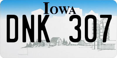 IA license plate DNK307