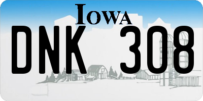 IA license plate DNK308