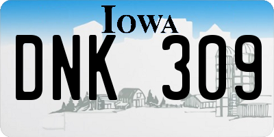 IA license plate DNK309