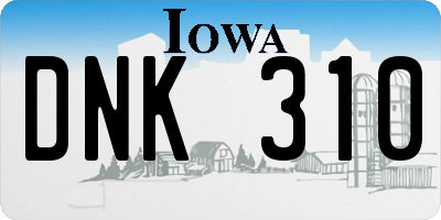 IA license plate DNK310