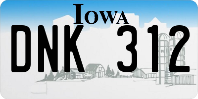 IA license plate DNK312