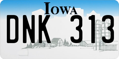 IA license plate DNK313