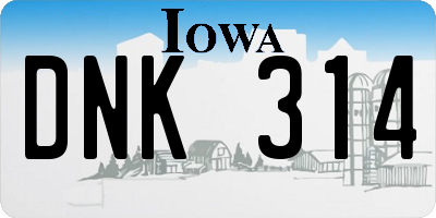 IA license plate DNK314