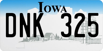 IA license plate DNK325