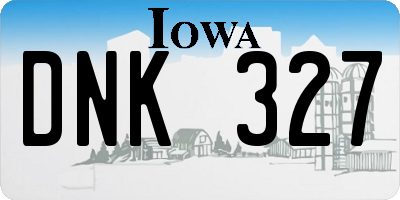 IA license plate DNK327