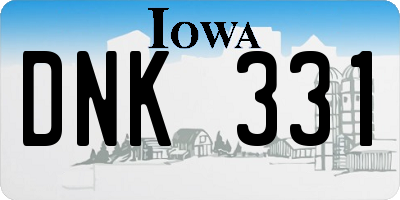 IA license plate DNK331