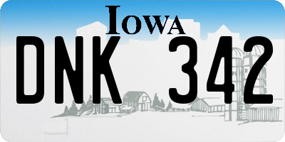 IA license plate DNK342