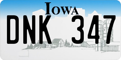 IA license plate DNK347