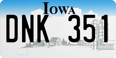 IA license plate DNK351