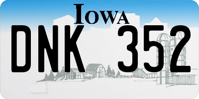 IA license plate DNK352