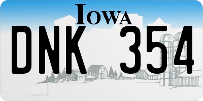 IA license plate DNK354