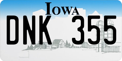 IA license plate DNK355