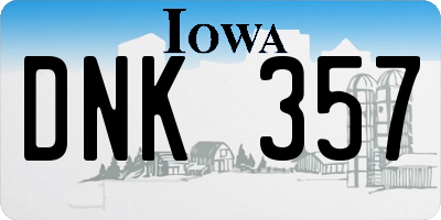 IA license plate DNK357