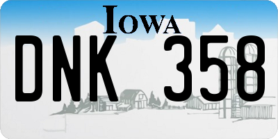 IA license plate DNK358