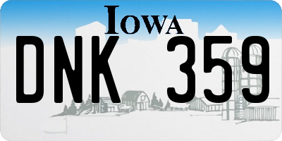IA license plate DNK359
