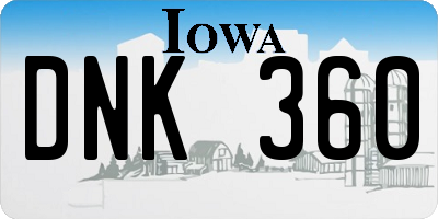 IA license plate DNK360