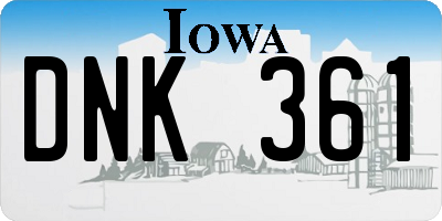IA license plate DNK361
