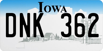 IA license plate DNK362