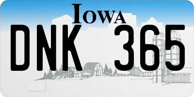 IA license plate DNK365